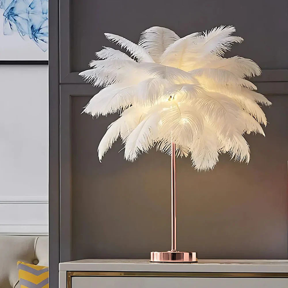 Aurora Feather Lamp – Elegant Soft Glow Lighting for Home & Decor