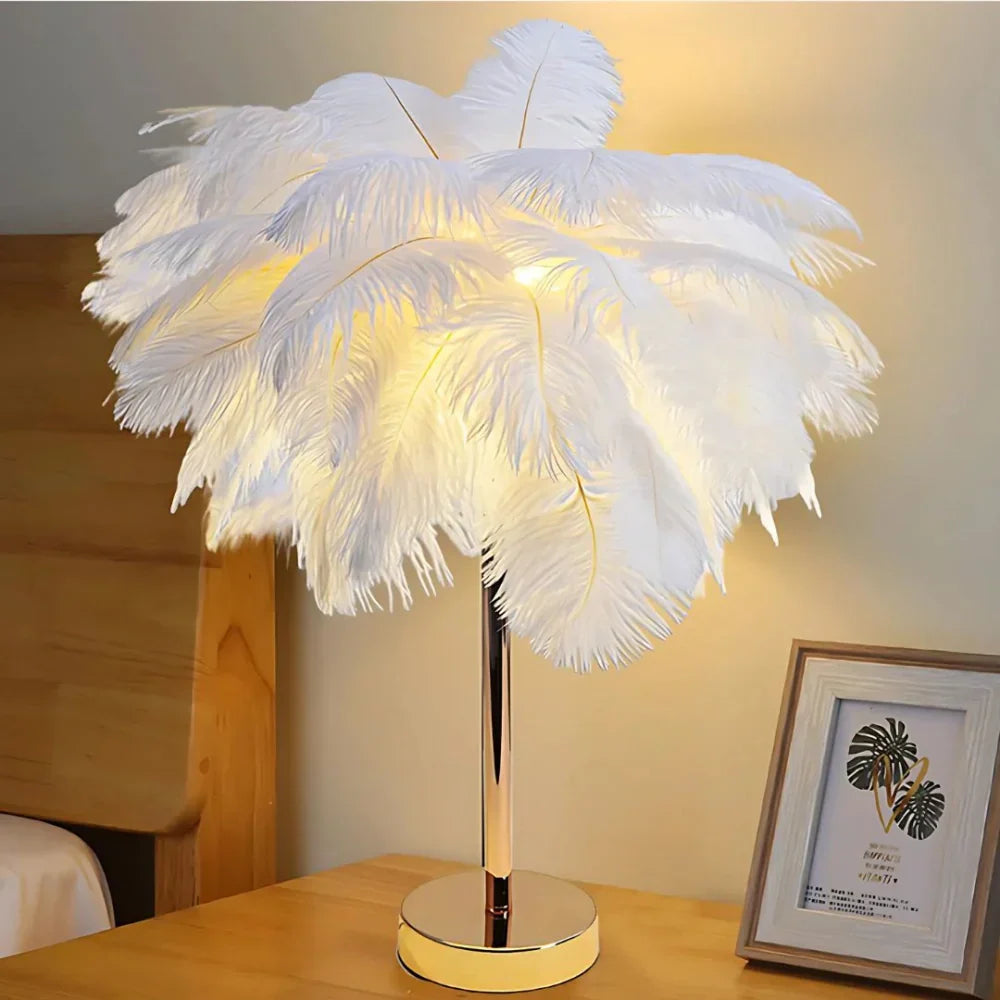 Aurora Feather Lamp – Elegant Soft Glow Lighting for Home & Decor