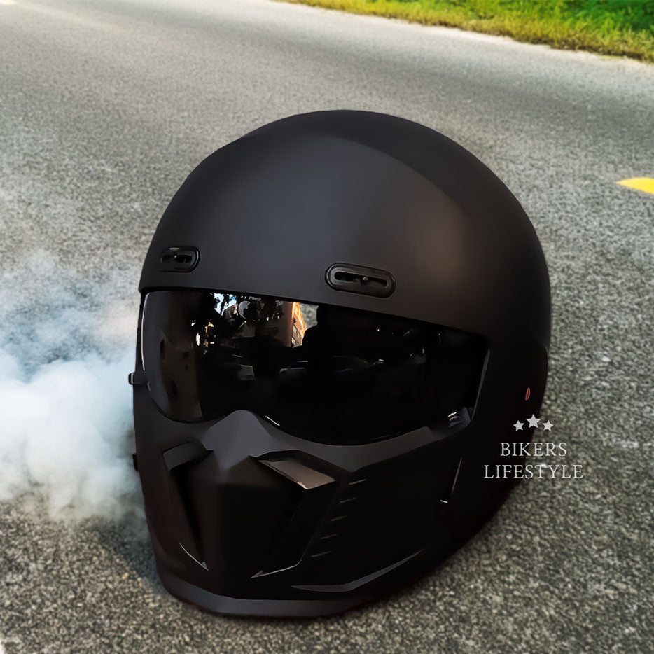 Retro Pilot Motorcycle Helmet –  DOT and ECE Approved, Timeless Look