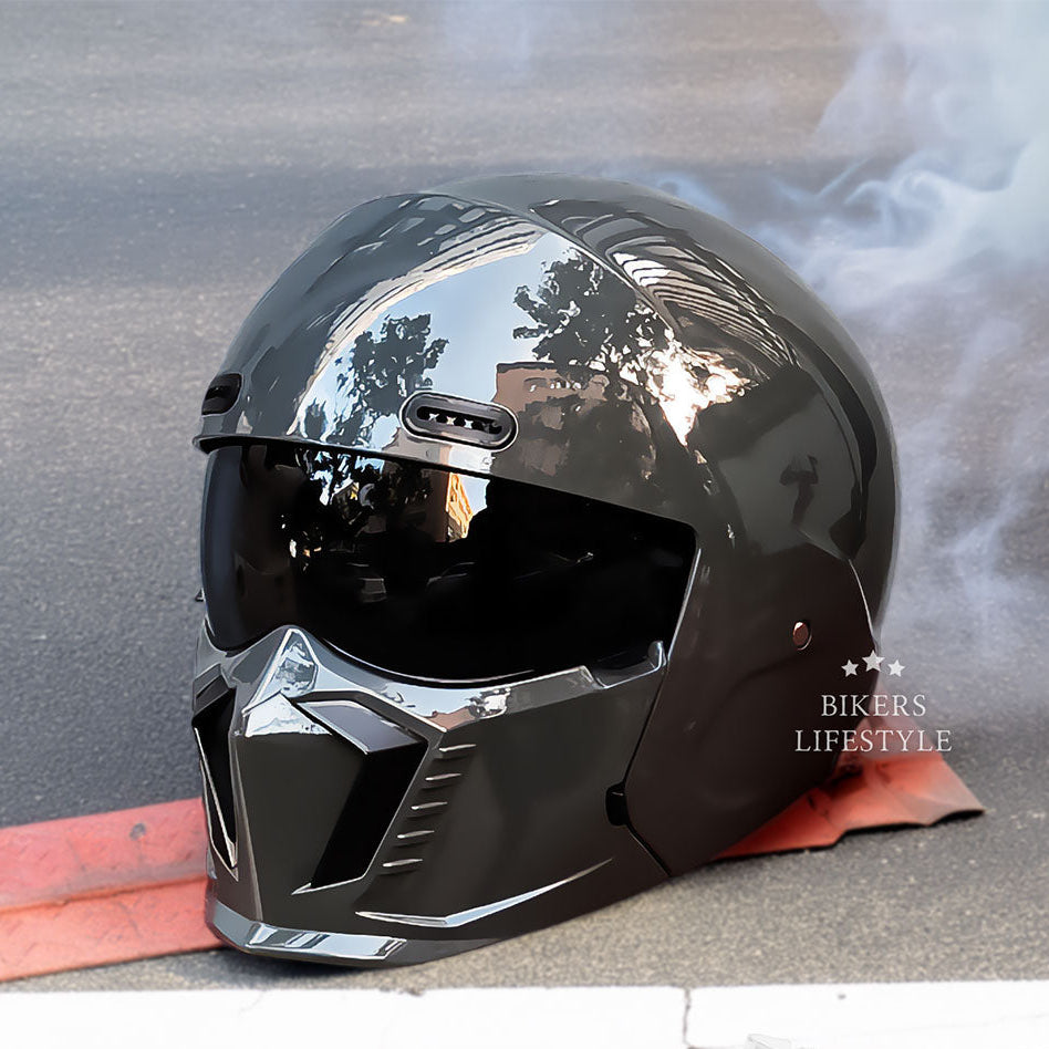 Retro Pilot Motorcycle Helmet –  DOT and ECE Approved, Timeless Look