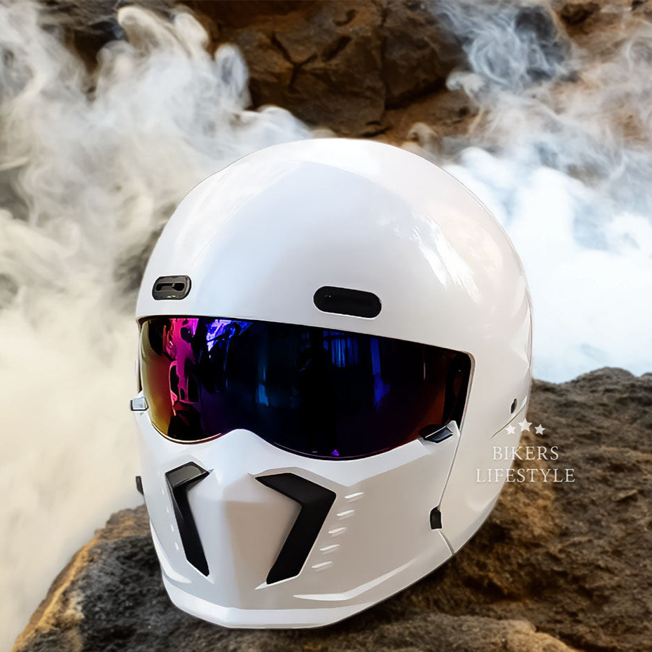 Retro Pilot Motorcycle Helmet –  DOT and ECE Approved, Timeless Look