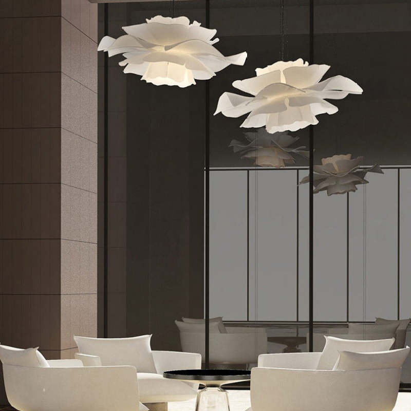 Bella Modern Design Pendant Lamp Flower White Acrylic Living Room Bedroom