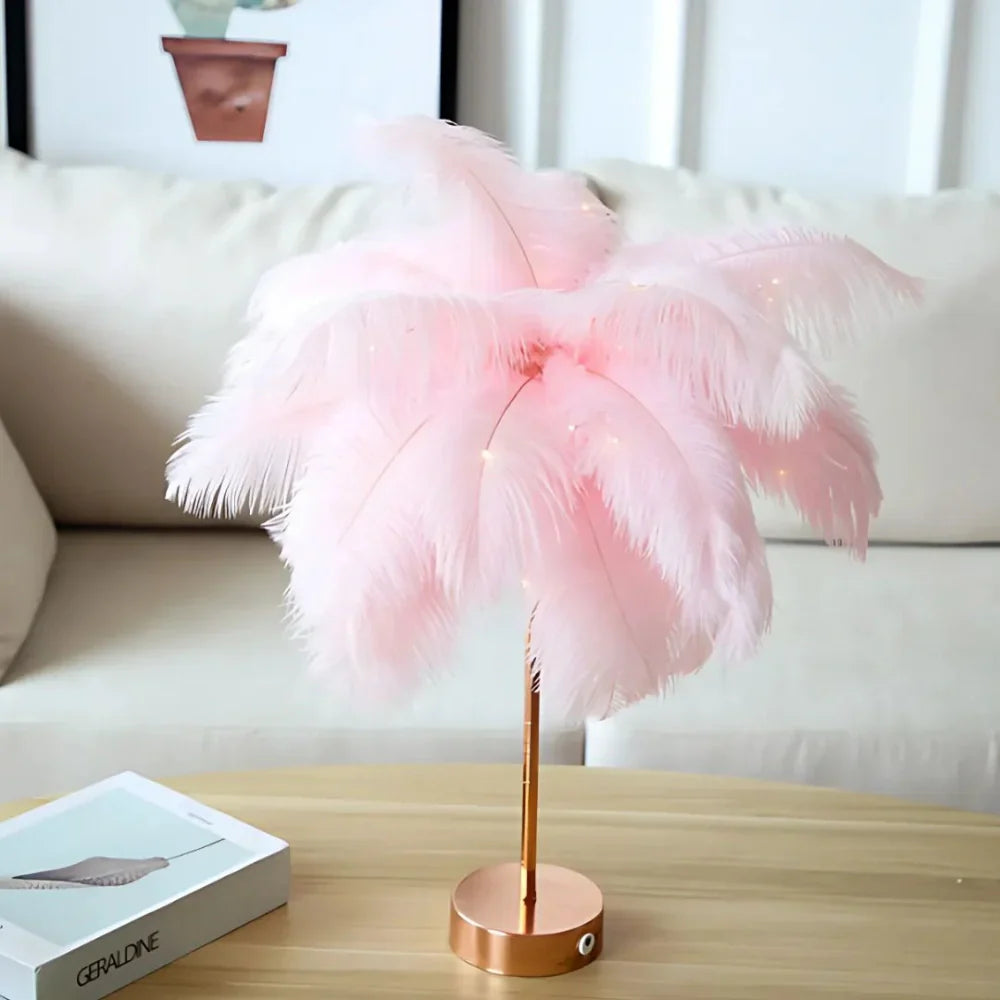 Aurora Feather Lamp – Elegant Soft Glow Lighting for Home & Decor