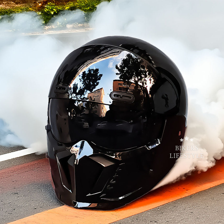 Retro Pilot Motorcycle Helmet –  DOT and ECE Approved, Timeless Look