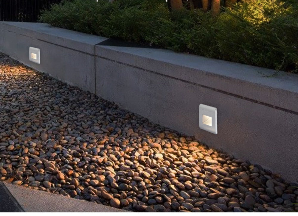 EB Brone - Led Stair Light 4 Colors PIR Sensor Recessed Footlight