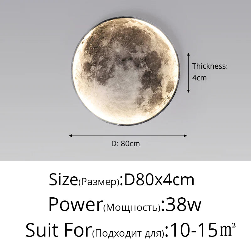 Moon LED Wall Light – Modern Wall Lamp for Bedroom, Living Room, and Hallway