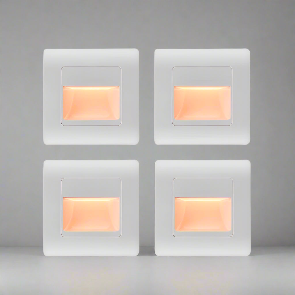 EB Brone - Led Stair Light 4 Colors PIR Sensor Recessed Footlight