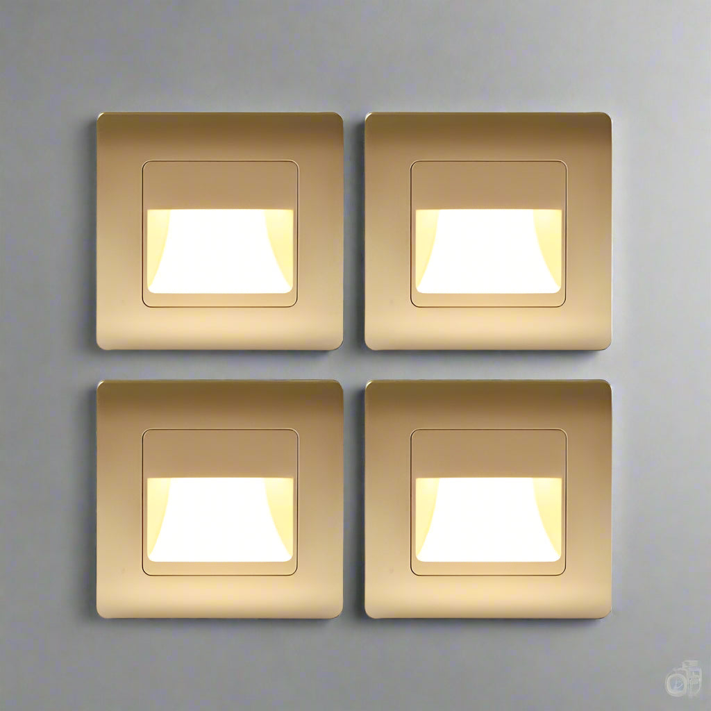 EB Brone - Led Stair Light 4 Colors PIR Sensor Recessed Footlight