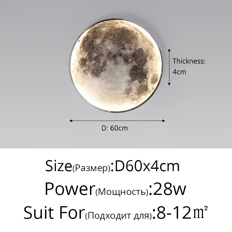 Moon LED Wall Light – Modern Wall Lamp for Bedroom, Living Room, and Hallway