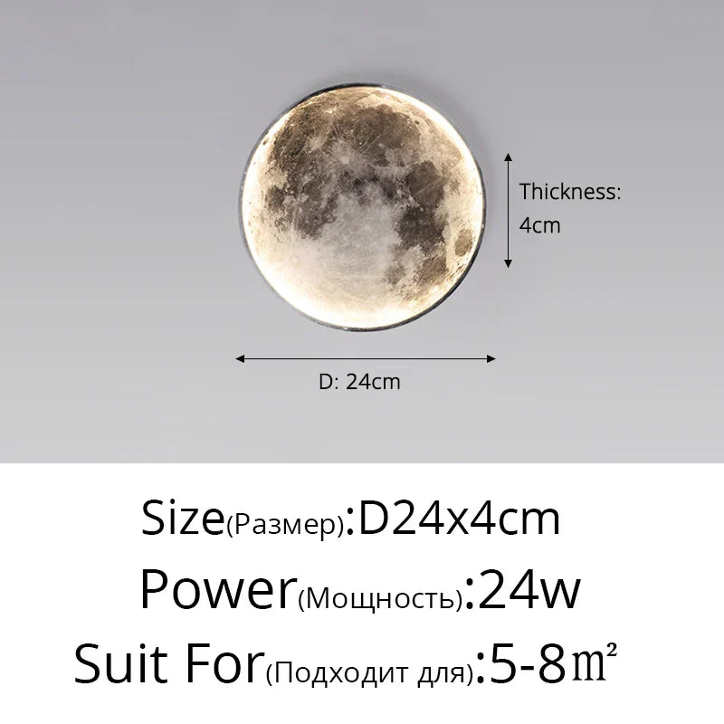 Moon LED Wall Light – Modern Wall Lamp for Bedroom, Living Room, and Hallway