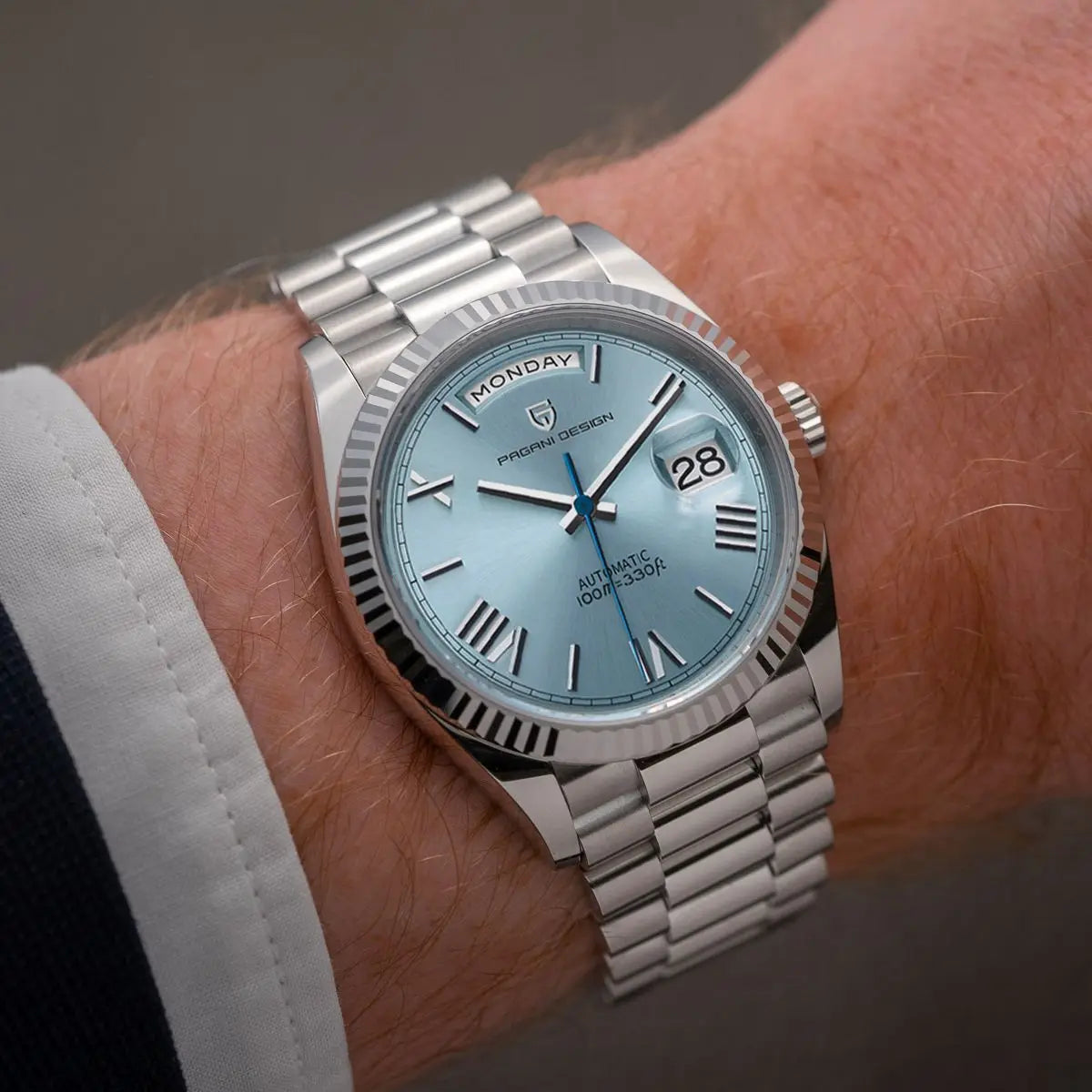 Luxury men's automatic watch - stainless steel, self -evacuating, calendar function - style for every occasion