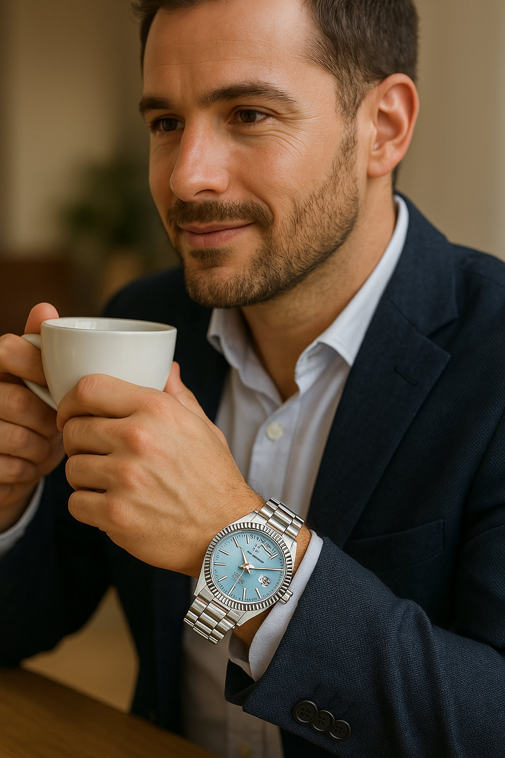 Luxury men's automatic watch - stainless steel, self -evacuating, calendar function - style for every occasion