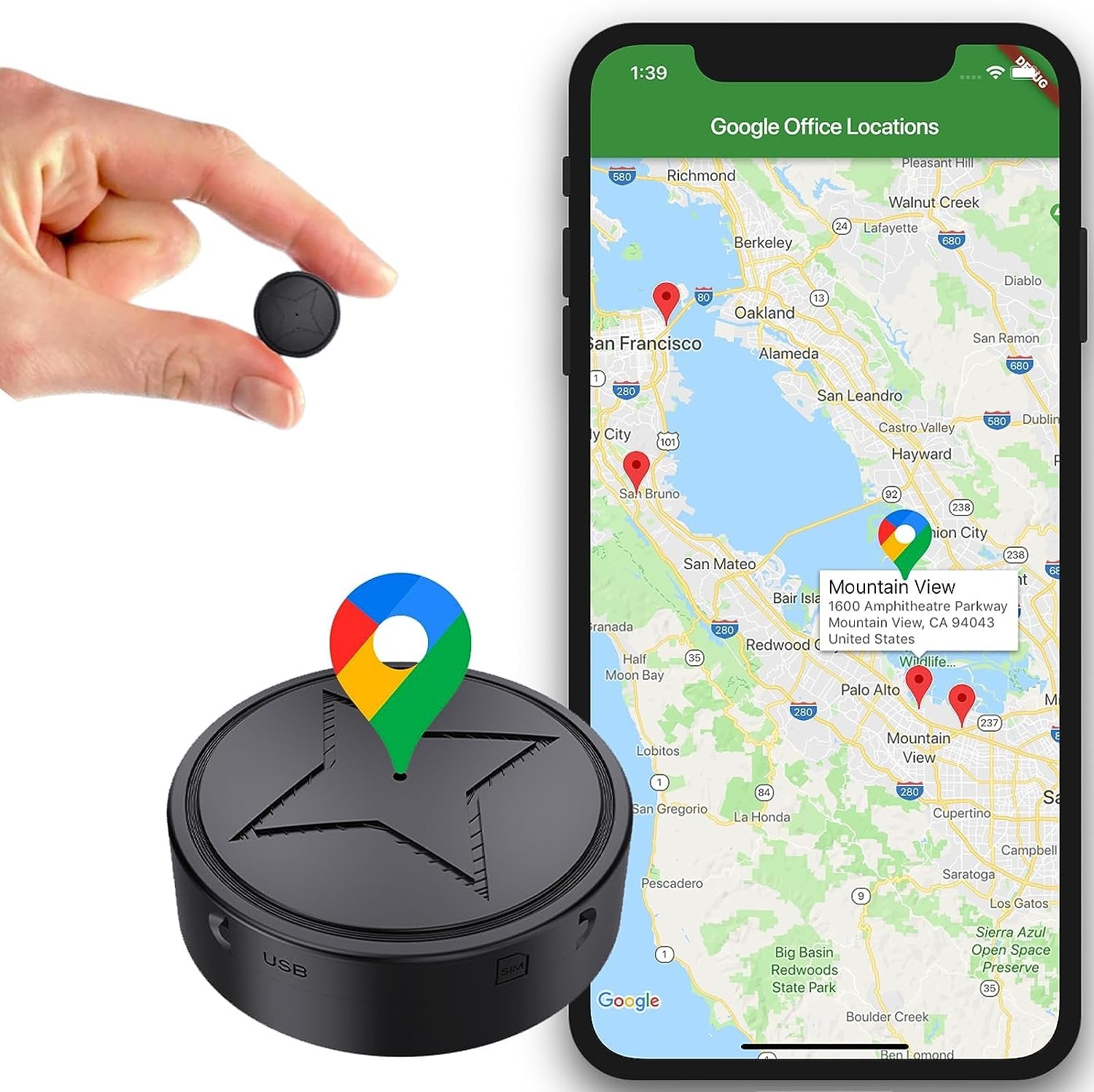 Magnetic Mini GPS Tracker for Real-Time Tracking