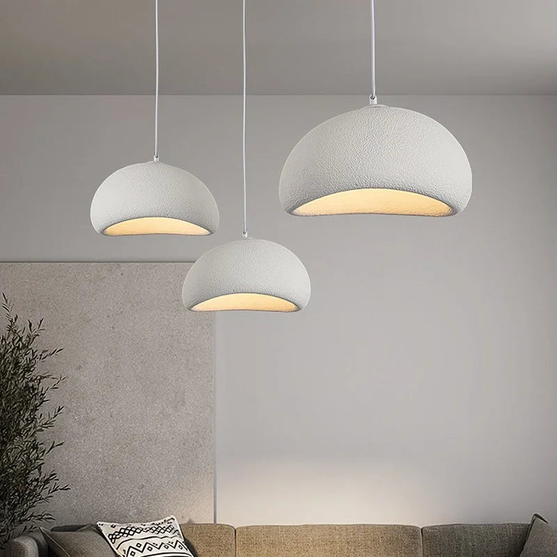 Modern Nordic Wabi-Sabi LED Pendant Light – Adjustable Kitchen Pendant Lighting for Dining Room and Living Room