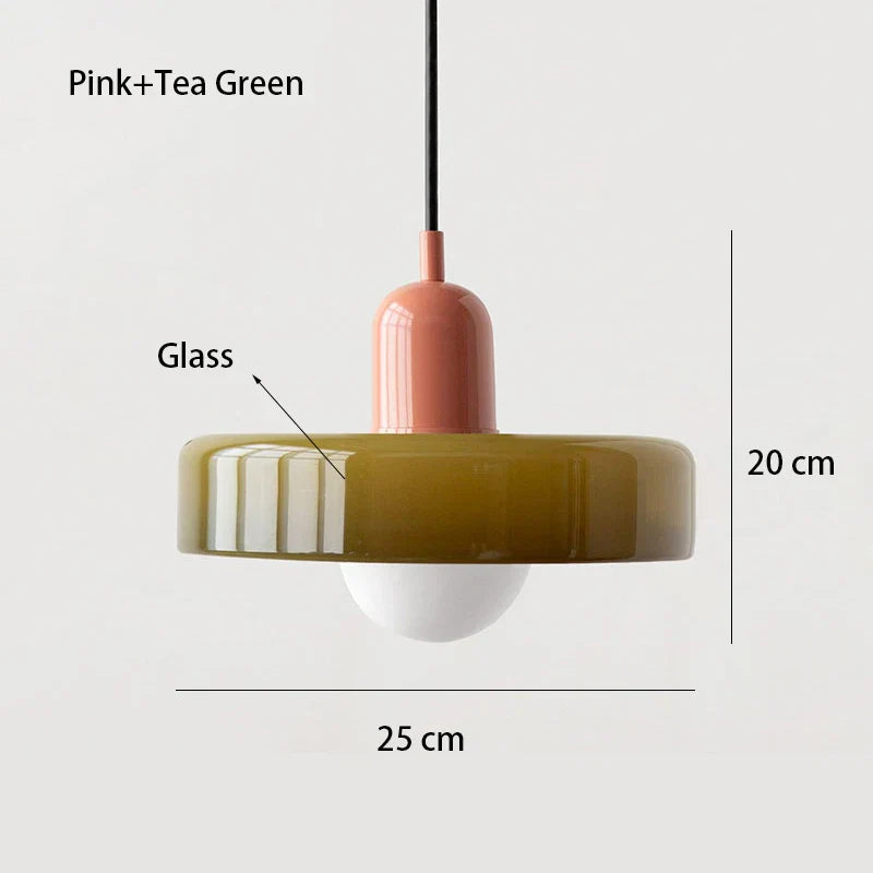 Nordic Retro Glass Chandelier Light – Adjustable Height Modern Lighting Fixture for Dining Room and Living Room
