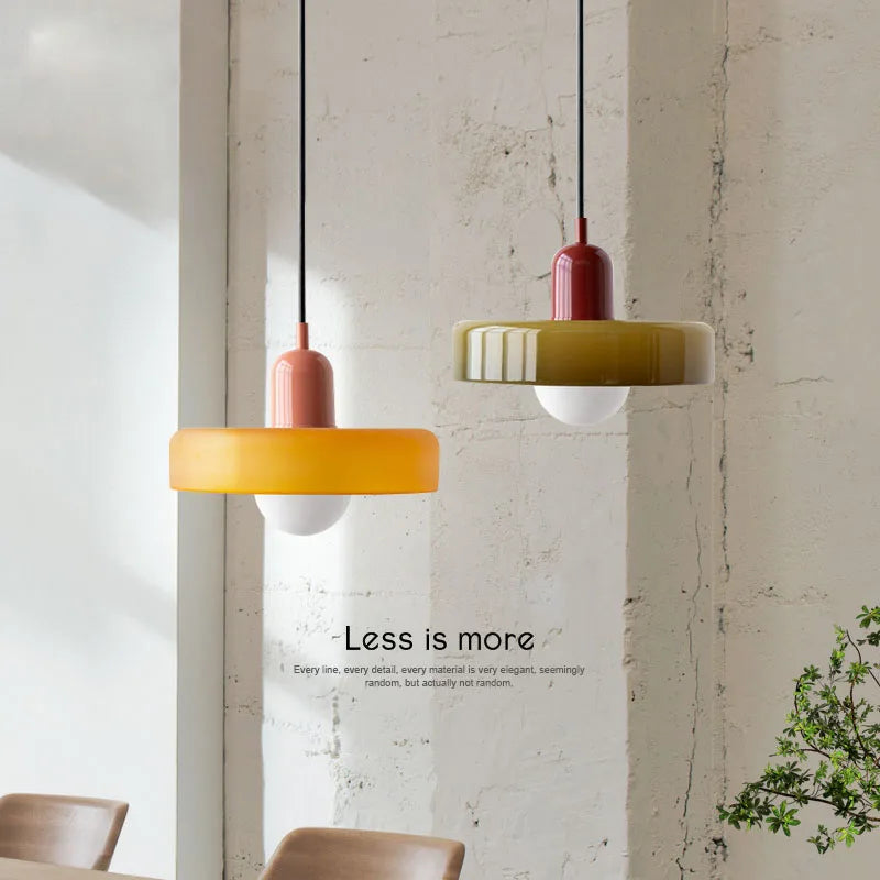 Nordic Retro Glass Chandelier Light – Adjustable Height Modern Lighting Fixture for Dining Room and Living Room