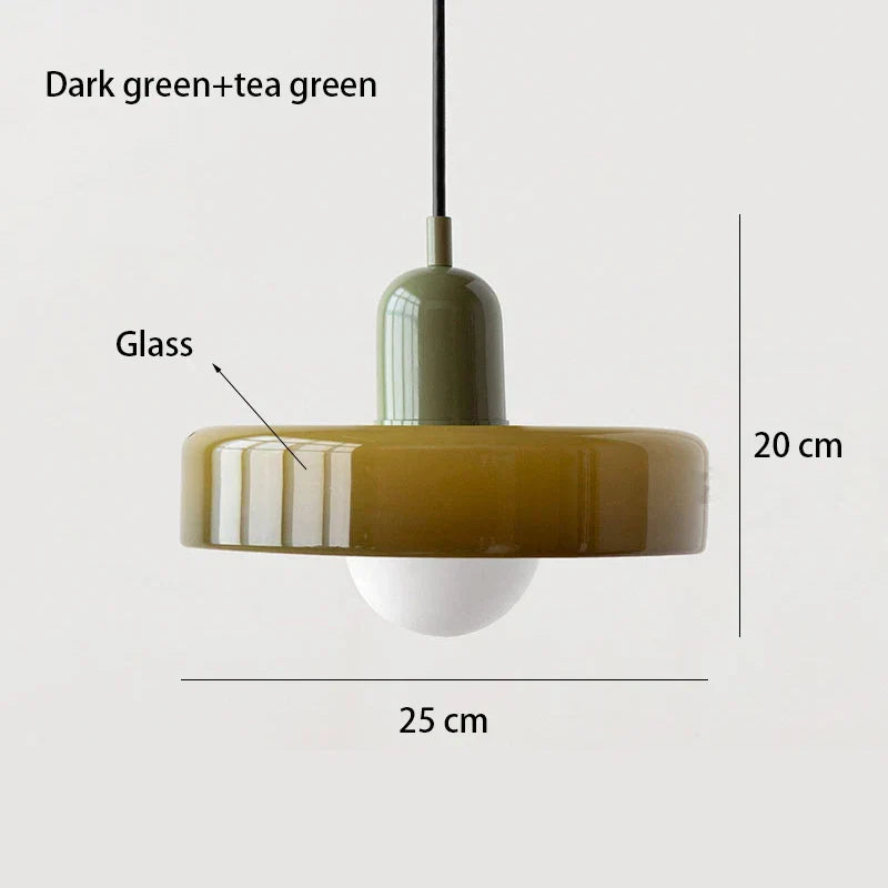 Nordic Retro Glass Chandelier Light – Adjustable Height Modern Lighting Fixture for Dining Room and Living Room