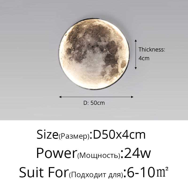 Moon LED Wall Light – Modern Wall Lamp for Bedroom, Living Room, and Hallway