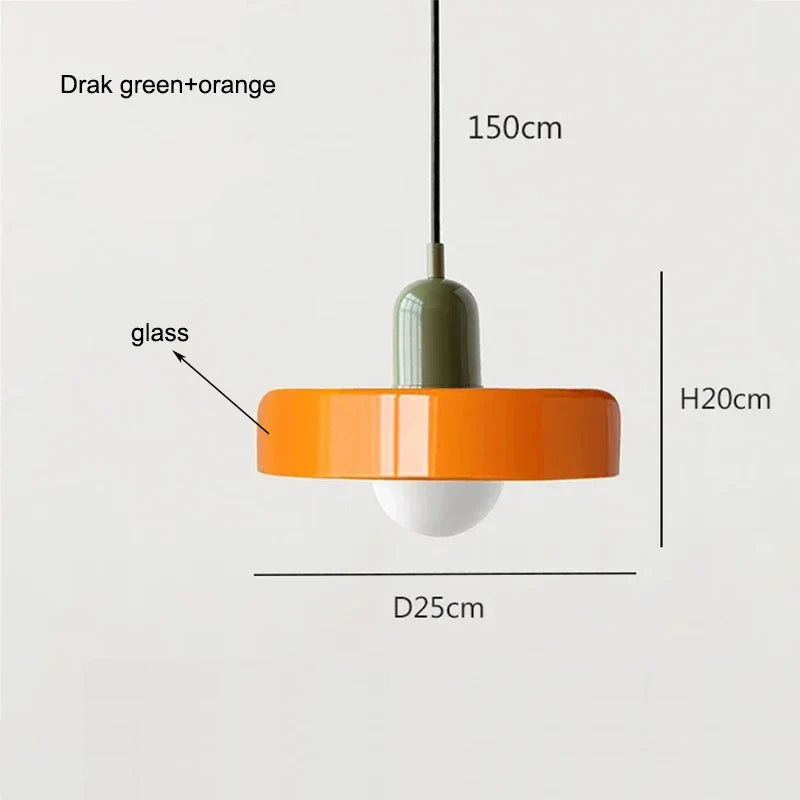 Nordic Retro Glass Chandelier Light – Adjustable Height Modern Lighting Fixture for Dining Room and Living Room