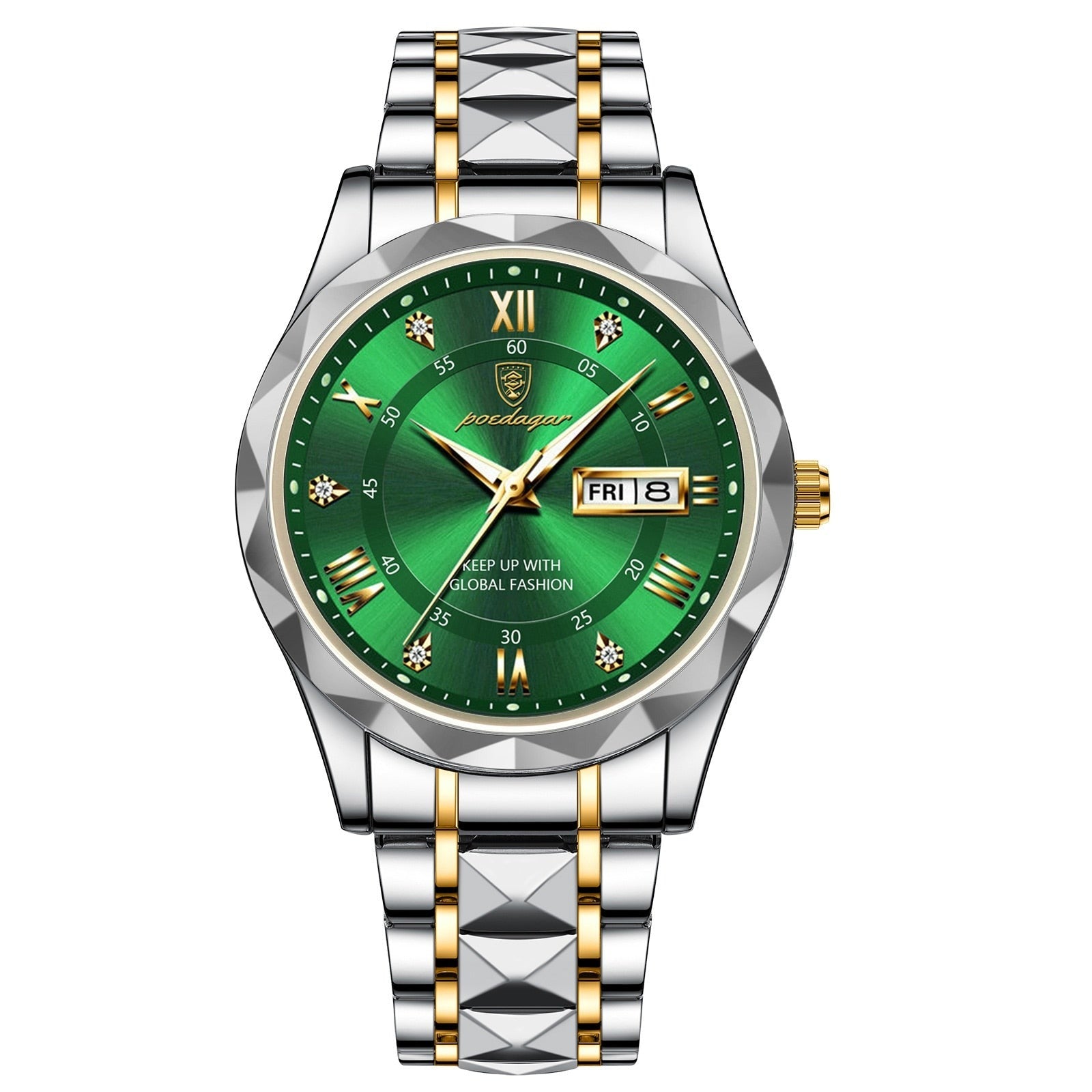 Stylish men's wristwatch made of stainless steel - Lumistel