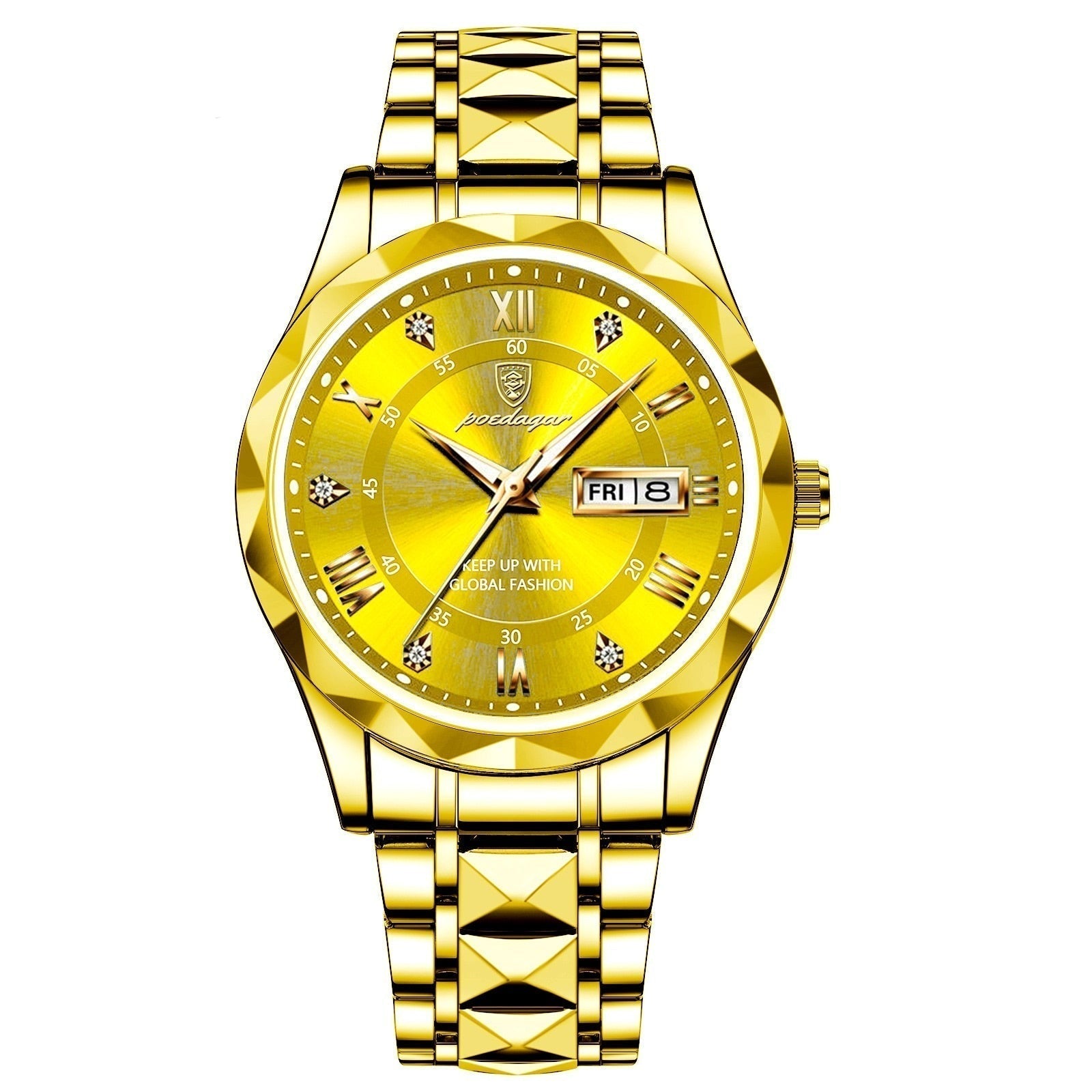 Stylish men's wristwatch made of stainless steel - Lumistel