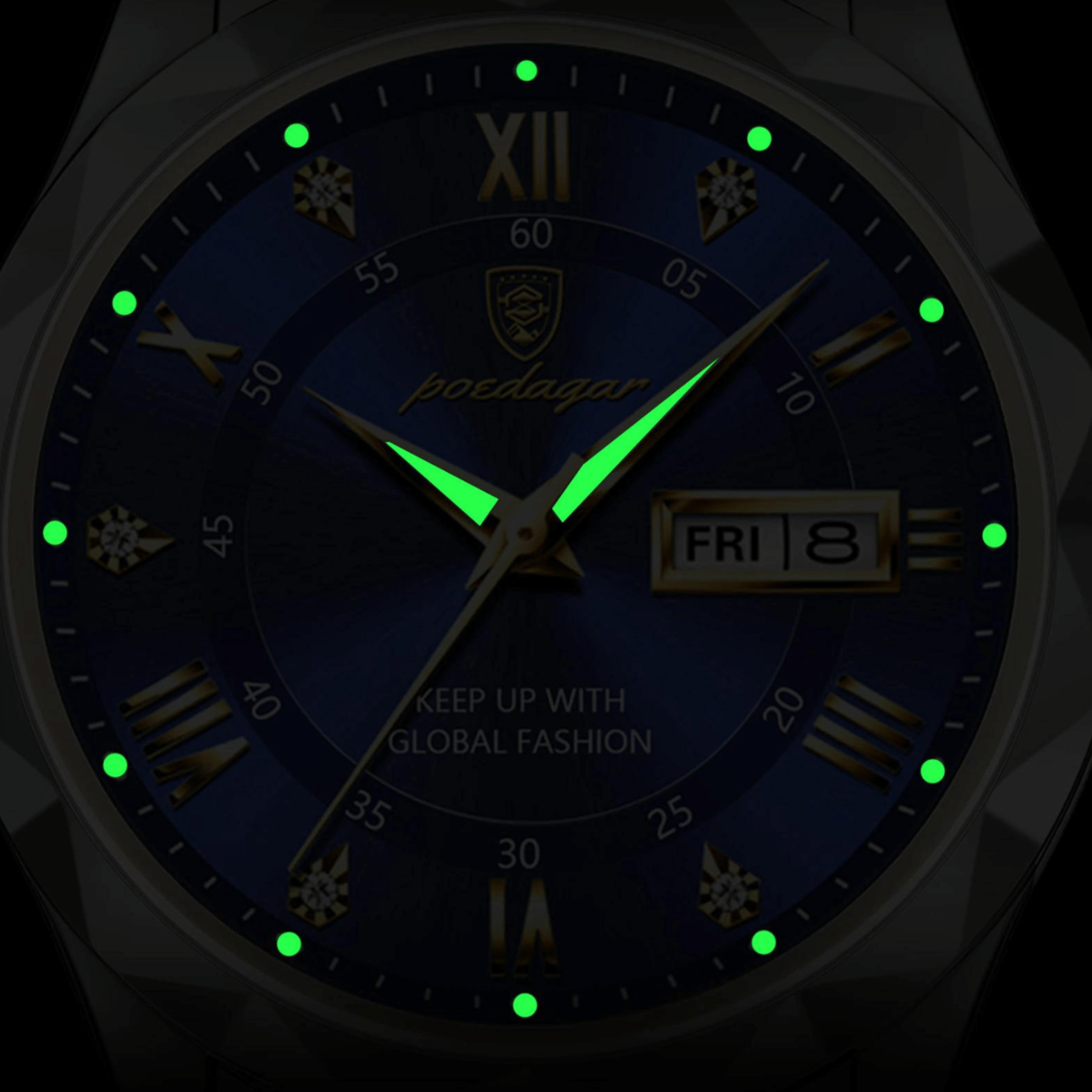 Stylish men's wristwatch made of stainless steel - Lumistel
