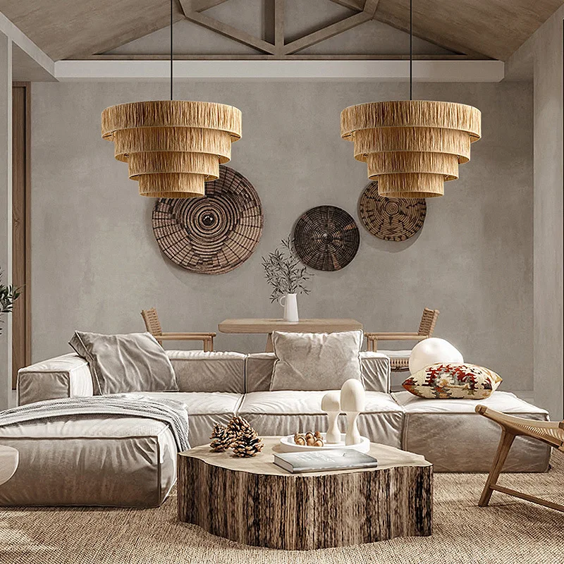 Julianne Rattan Ceiling Light lamp