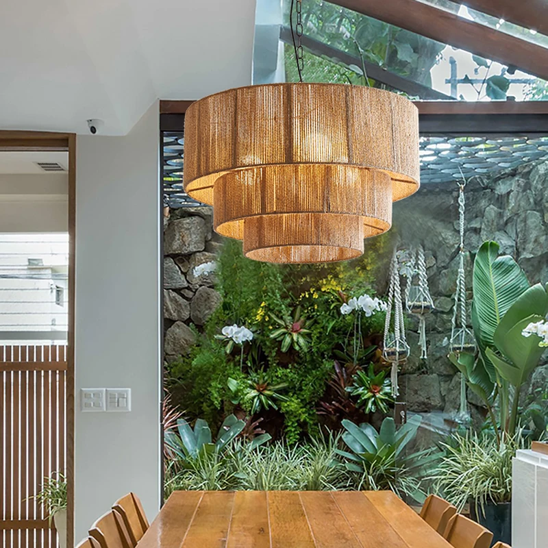 Julianne Rattan Ceiling Light lamp