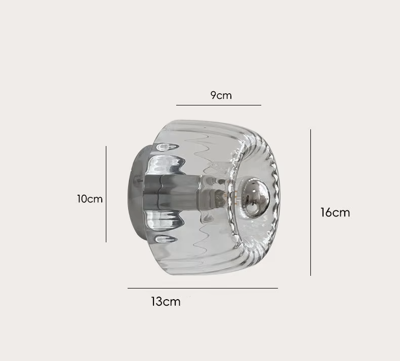 Nordic Retro Glass Wall Lamp – Elegant Wall Sconce for Bedroom and Corridor – Indoor Wall Lights with Warm Light